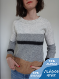 Szürke-barna alpaka keverék pulcsi