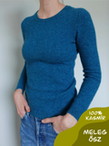 Kék kasmír pulcsi